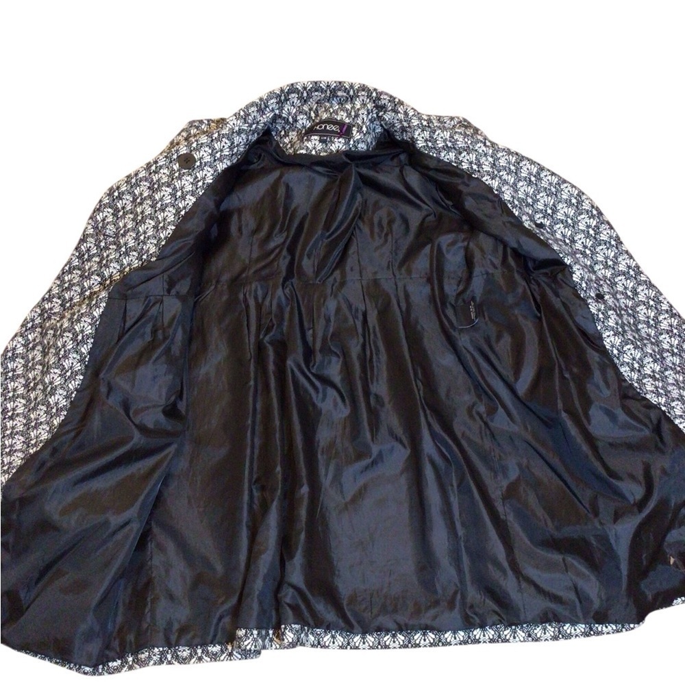 Honee Women’s Patterned Wool Blend Peacoat Jacket Size L Double Breasted Lined - Picture 10 of 11